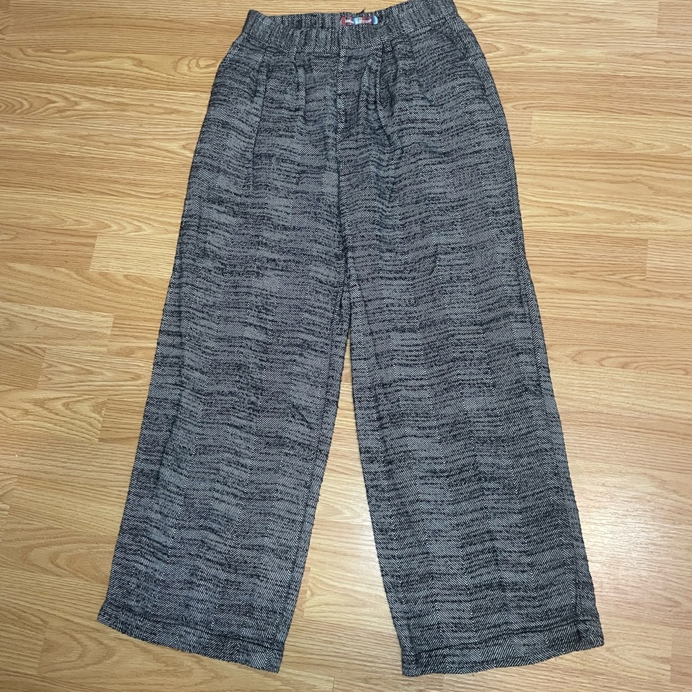 Urban Outfitters Gray Textured Wide-Leg Pants